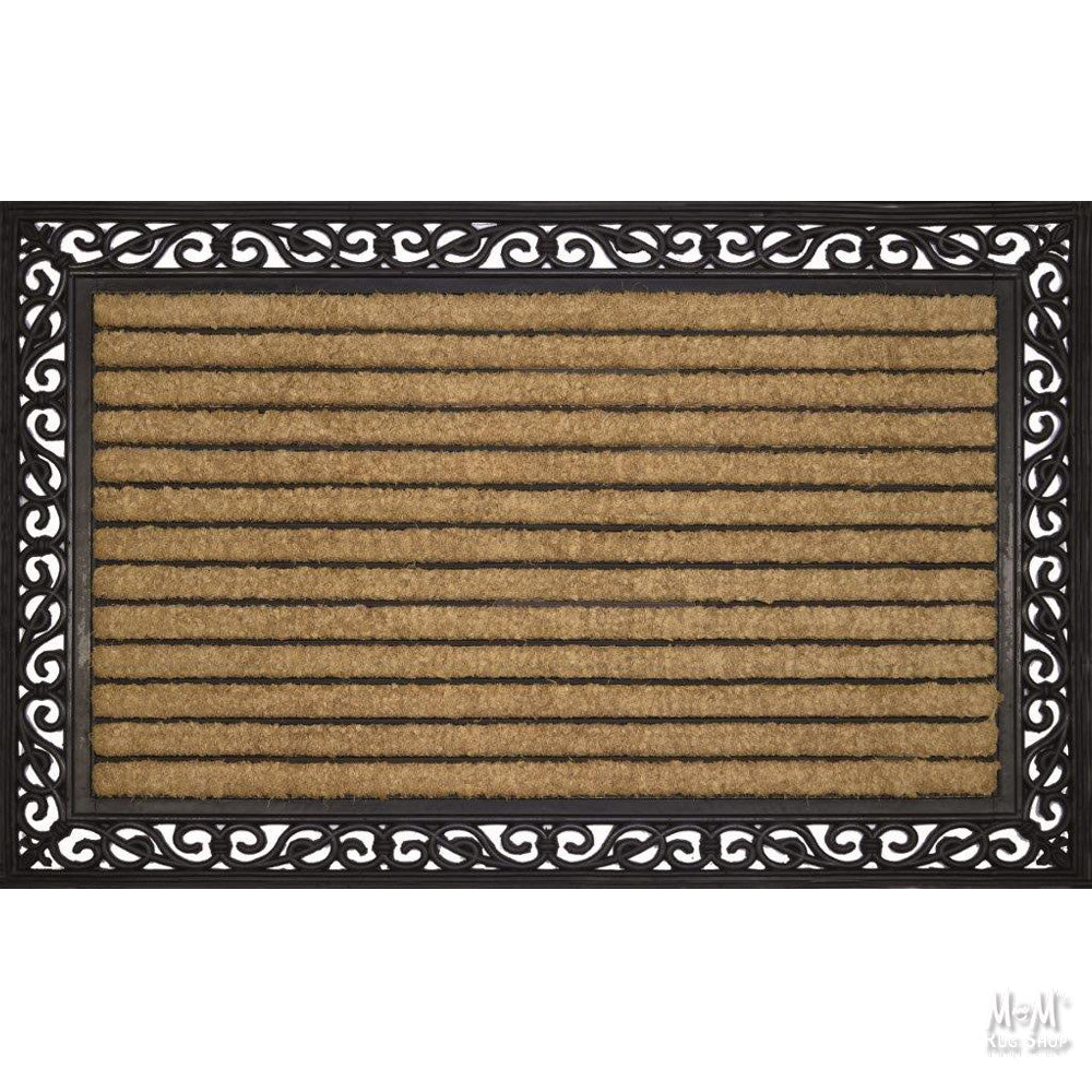 Doormat Rubber & Coir Ribbed-1