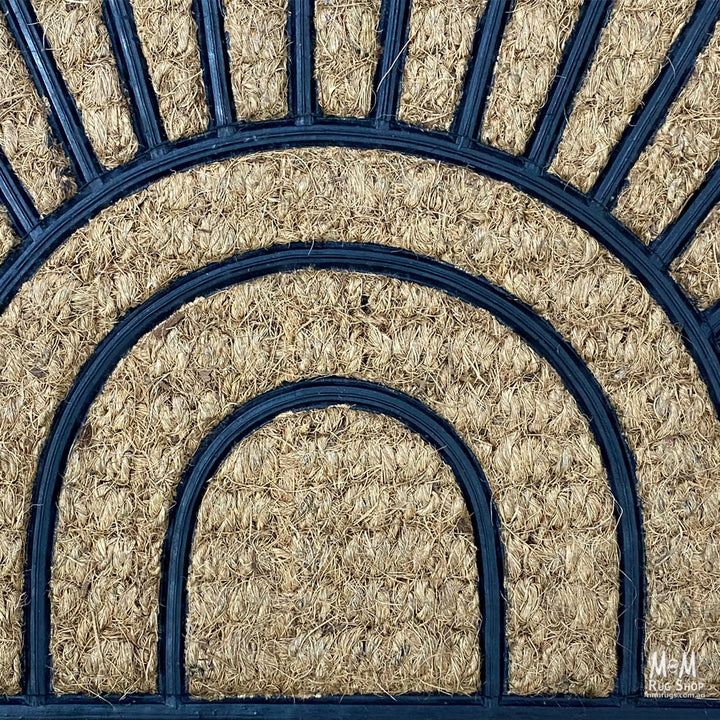 Doormat Rubber & Coir 1/2 Circle