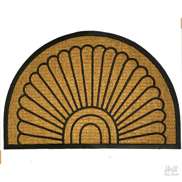 Doormat Rubber & Coir 1/2 Circle