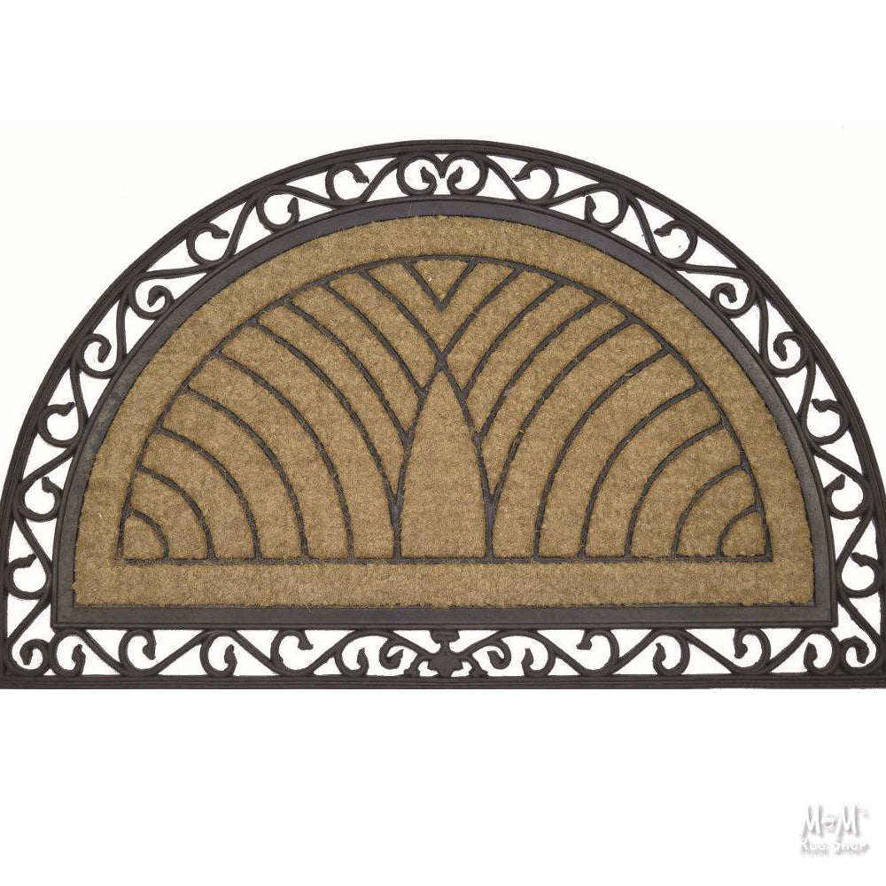 Doormat Rubber & Coir 1/2 Moon-zoom-2