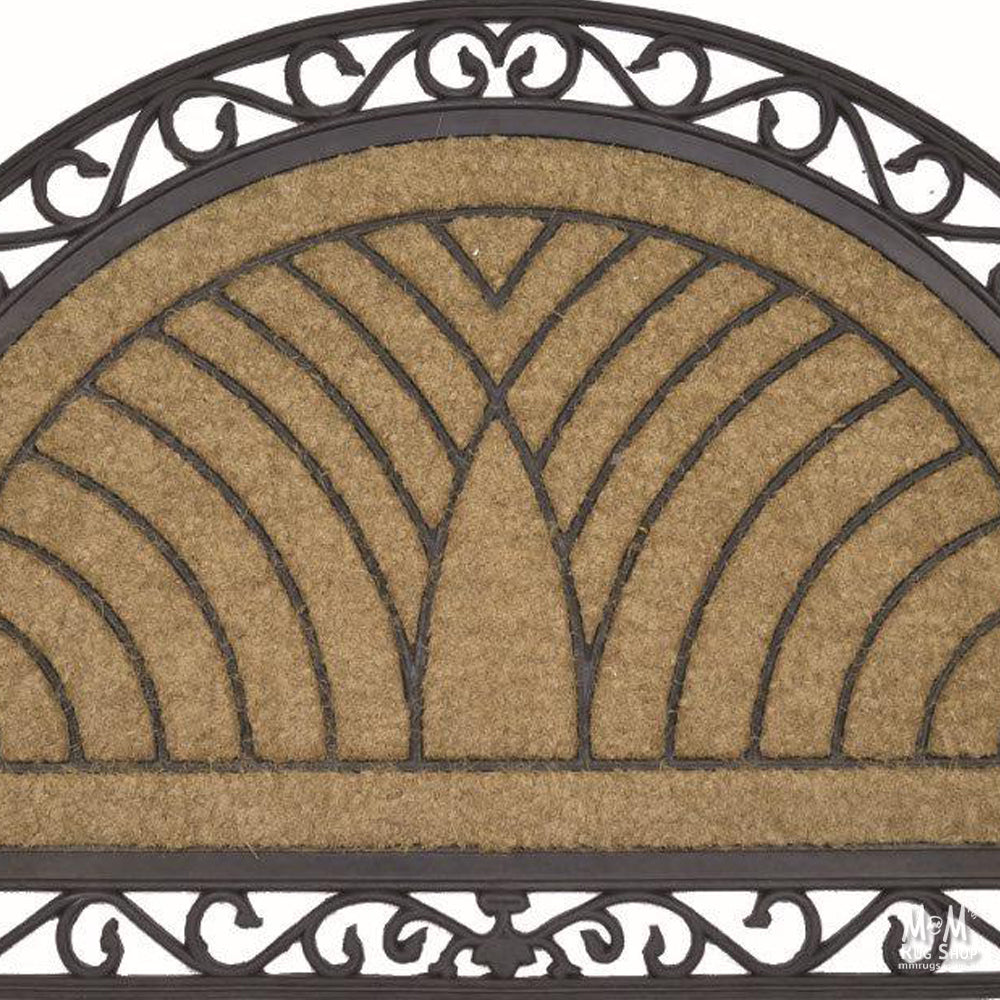 Doormat Rubber & Coir 1/2 Moon-1
