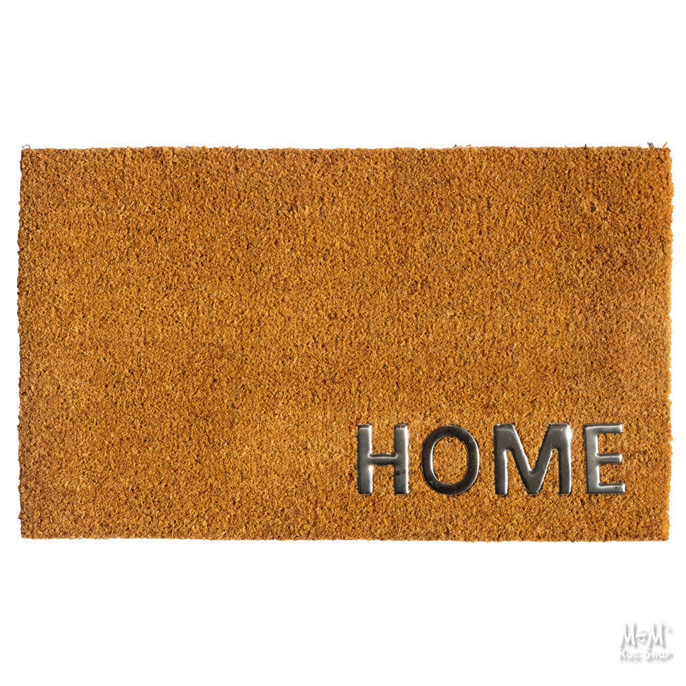 Doormat PVC Coir Silver Home