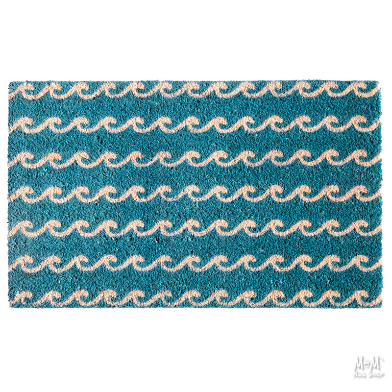 Doormat PVC Coir Blue Waves-zoom-