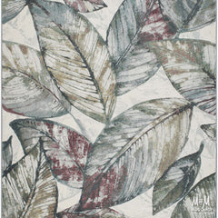 Belgium Kensington Botanic heat set polypropylene rug with intricate floral pattern and vibrant colors, ideal for living room decor.