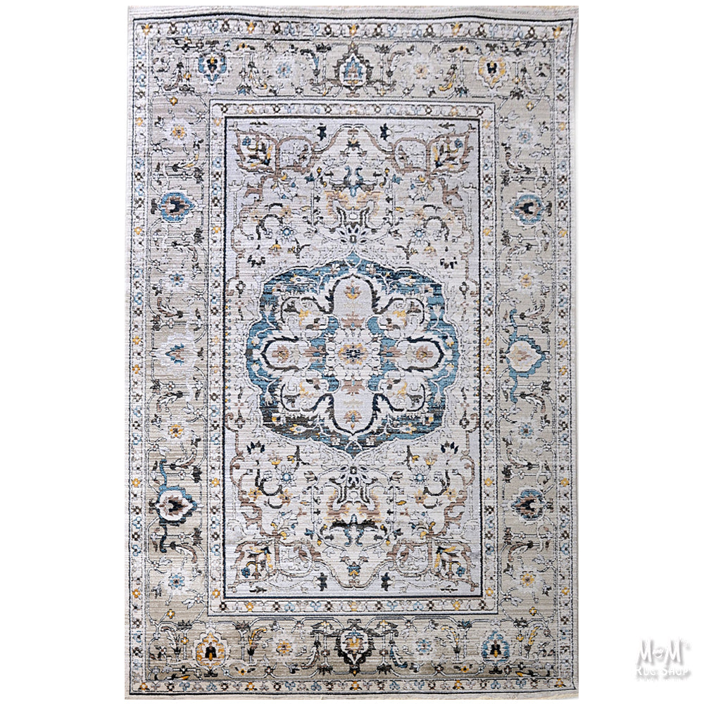 Persia Taupe polyester rug from Turkey featuring a taupe color and intricate pattern, perfect for modern or traditional decor.