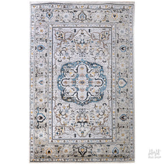Persia Taupe polyester rug from Turkey featuring a taupe color and intricate pattern, perfect for modern or traditional decor.