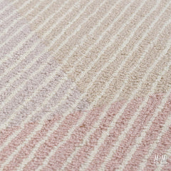 India Pinstripe Blossom pure wool rug featuring a pinstripe and blossom pattern, showcasing intricate design and soft texture.