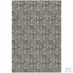 Belgium Prisma Triline Charcoal polypropylene rug with geometric pattern, textured surface, and modern design for contemporary interiors.