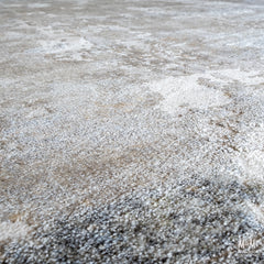Turkish Raj Grey polyester pile rug with soft, plush texture and modern design, ideal for contemporary living spaces.
