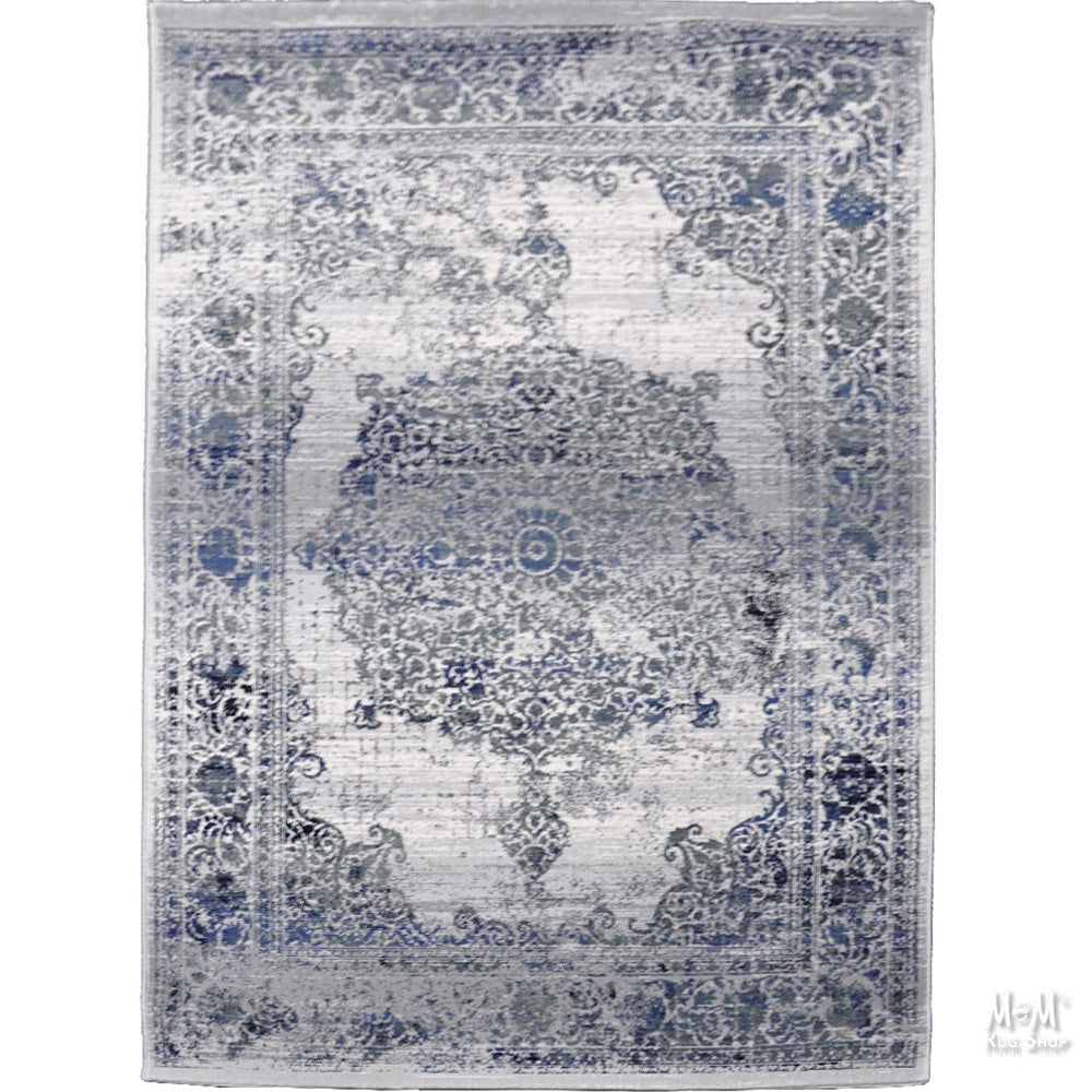 Rimini Medallion Grey Fixed Runner-zoom-2