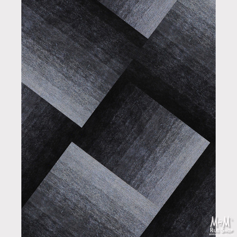 Romeo Block Black Grey | Designer Rugs Melbourne | Online Rug Store | Buy Modern Rugs