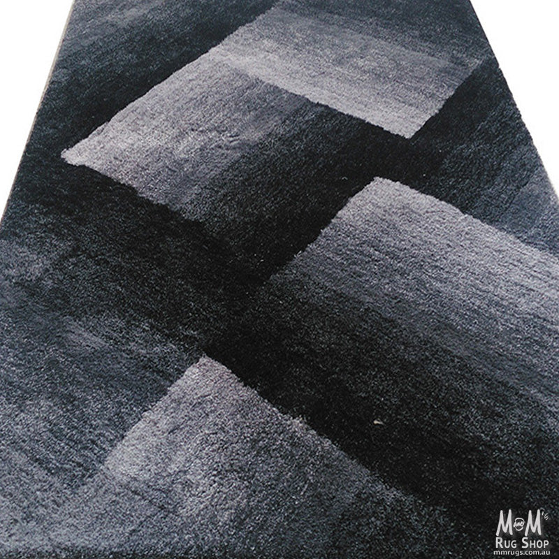 Romeo Block Black Grey | Designer Rugs Melbourne | Online Rug Store | Buy Modern Rugs