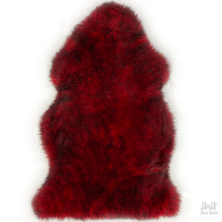 Sheepskin Rug Red | Designer Rugs Melbourne | Online Rug Store | Buy Modern Rugs