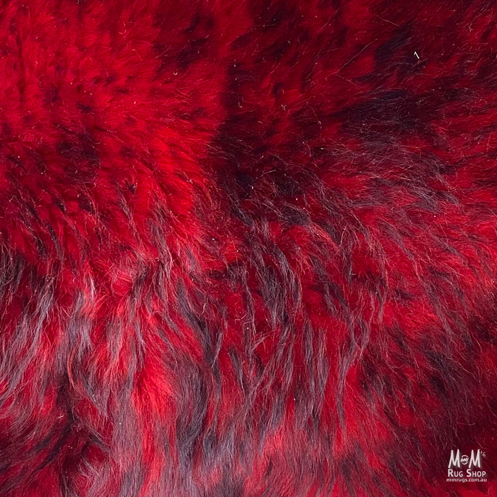 Sheepskin Rug Red | Designer Rugs Melbourne | Online Rug Store | Buy Modern Rugs