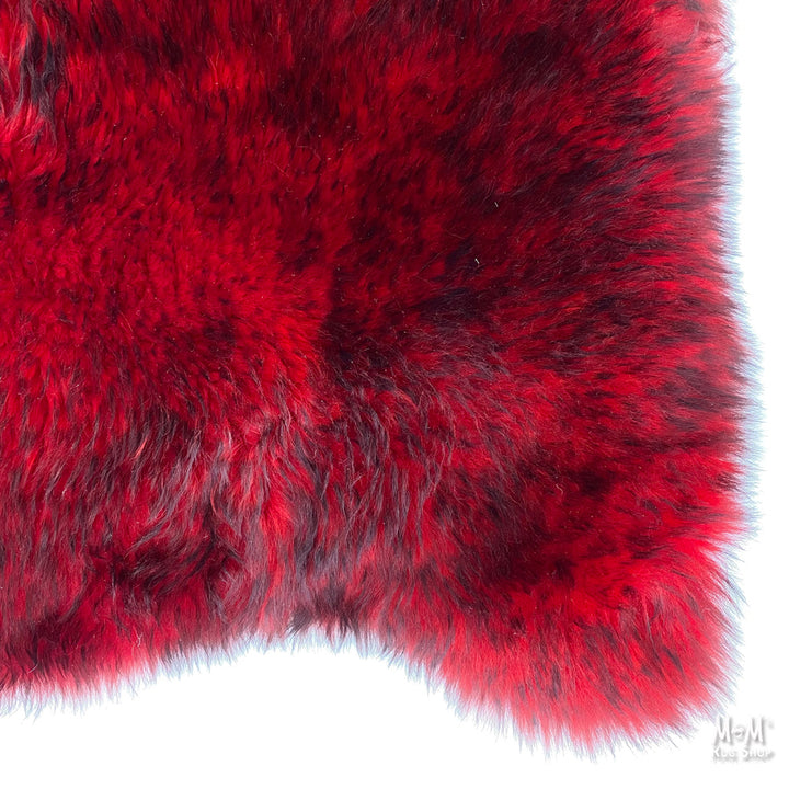 Sheepskin Rug Red | Designer Rugs Melbourne | Online Rug Store | Buy Modern Rugs