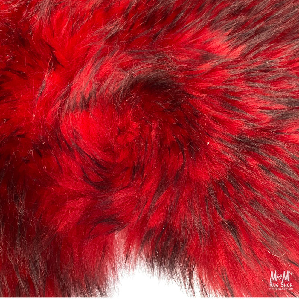Sheepskin Rug Red | Designer Rugs Melbourne | Online Rug Store | Buy Modern Rugs