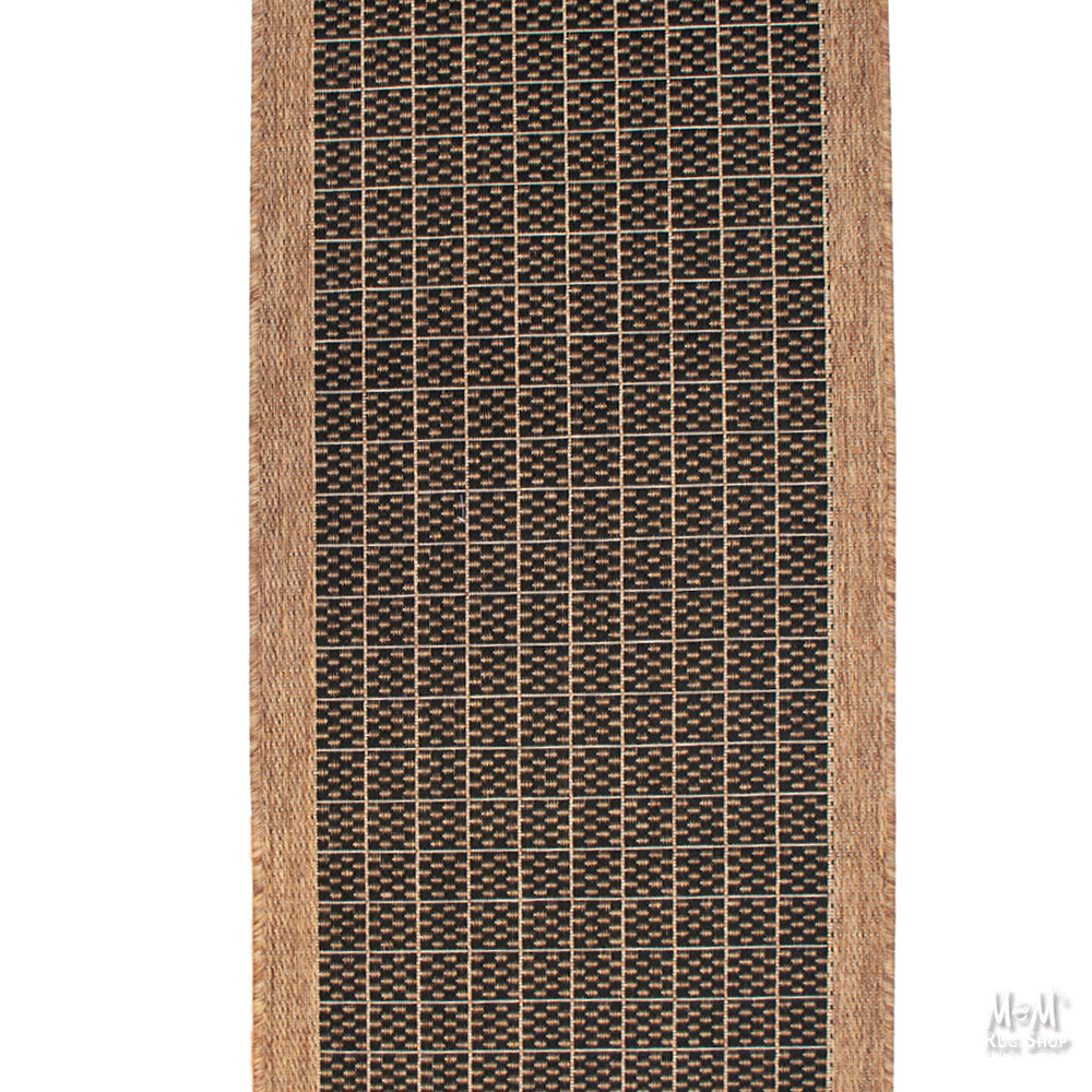 Suva Grid Black Coffee runner 67 cm wide | $35 per metre