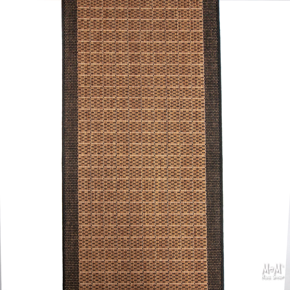 Suva Grid Coffee Black Runner 67 cm wide | $35 per metre