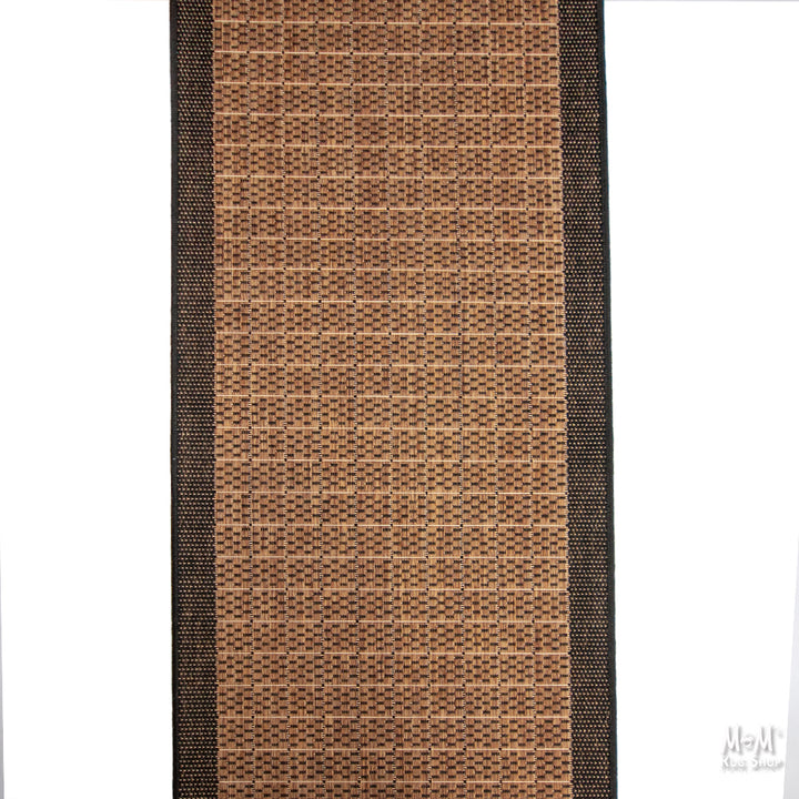 Suva Grid Coffee Black Runner 67 cm wide | $35 per metre