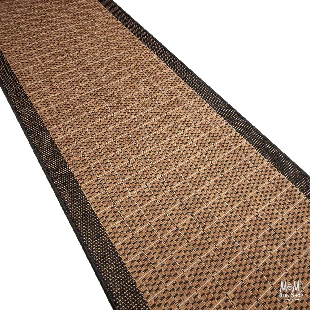 Suva Grid Coffee Black Runner 67 cm wide | $35 per metre