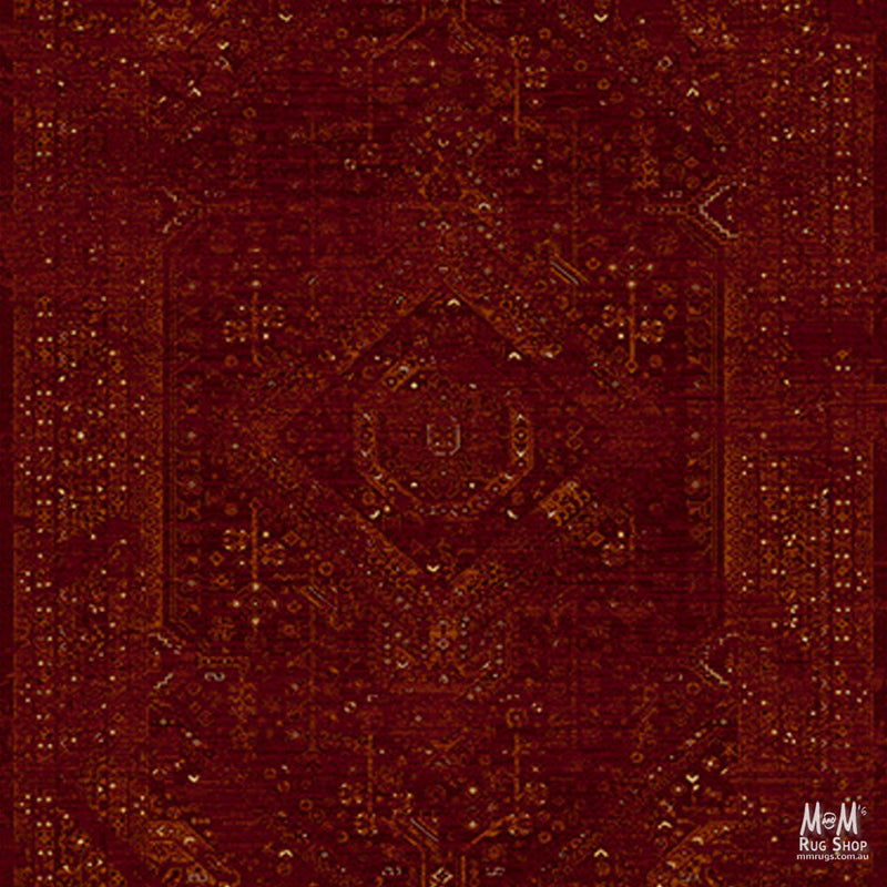 Tavernelle Hagia Burgundy Fixed Runner-zoom-