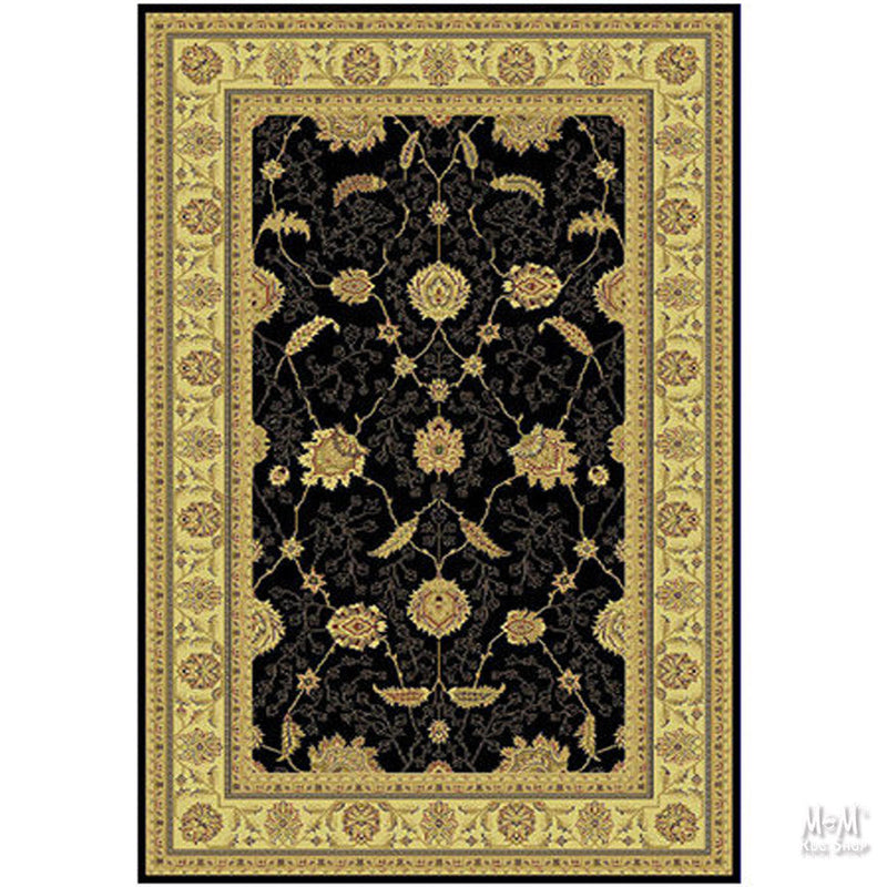 Tavernelle Traditional Black Fixed Length Runner-zoom-