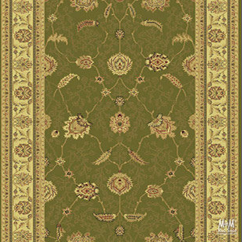 Tavernelle Traditional Green Runner 80 cm wide | $59 per metre-zoom-