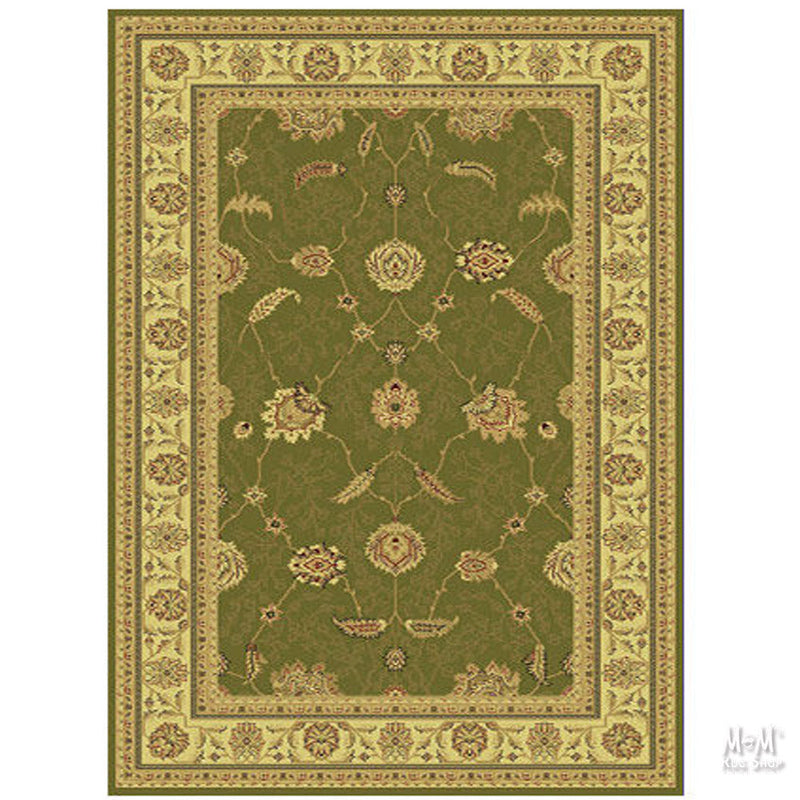 Tavernelle Traditional Green Fixed Runner-zoom-