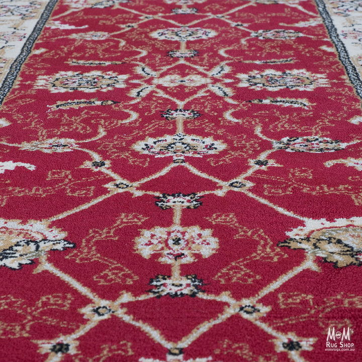 Tavernelle Traditional Red Runner 80 cm wide | $59 per metre