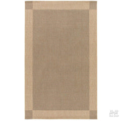 Belgium Verandah Black Straw polypropylene rug with woven pattern, suitable for indoor or outdoor spaces.
