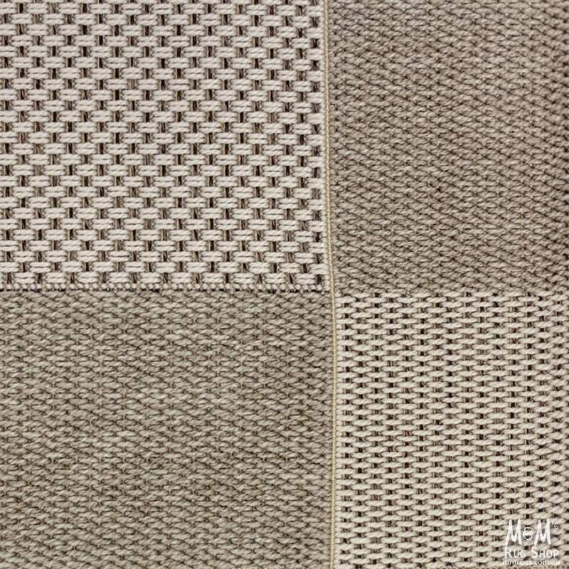 Belgium Verandah Cream Grey polypropylene rug shown with intricate pattern on soft, neutral grey background.