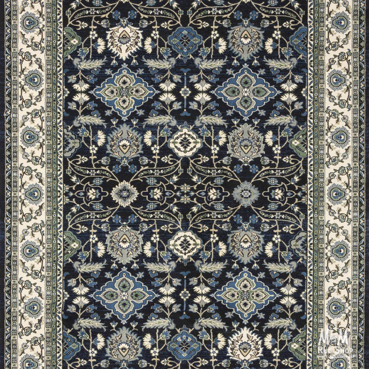 Verona Antique Navy Runner 80 cm wide | $95 per metre