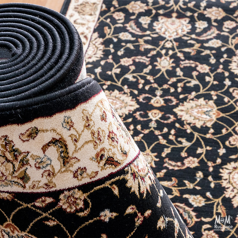 Verona Garden Black Runner 80 cm wide | $95 per metre-zoom-