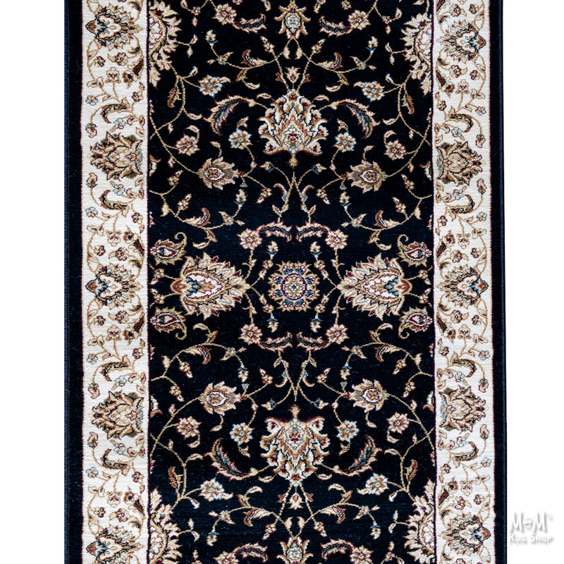 Verona Garden Black Runner 80 cm wide | $95 per metre-zoom-