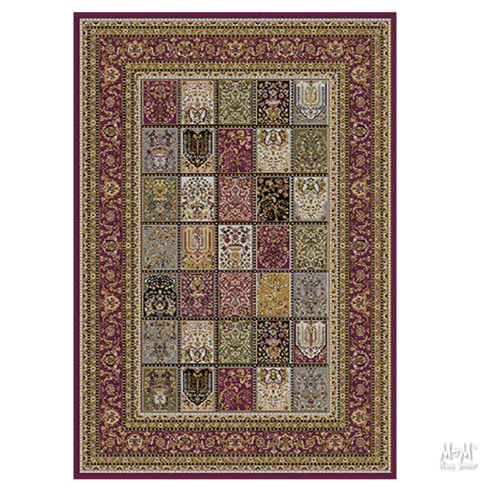 Red Verona Panel runner rug made of heat set polypropylene, displayed in a close-up view showing its textured surface and vibrant color.